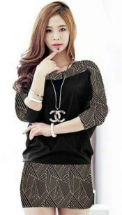 Stylish Loosen Sleeve Short Dress